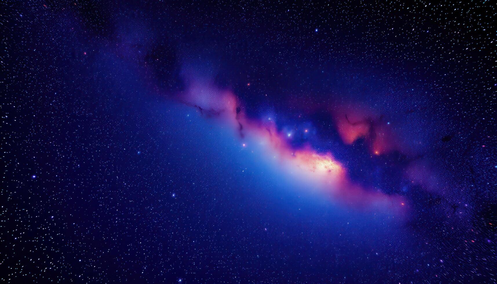 Cosmic Nebula Blue And Pink Hues Starry Night Sky photo