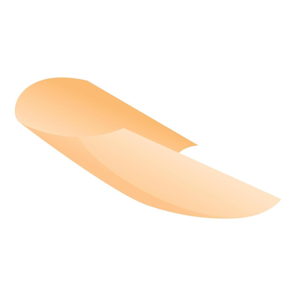 Beige adhesive bandage plaster strip creating a minimalist composition vector