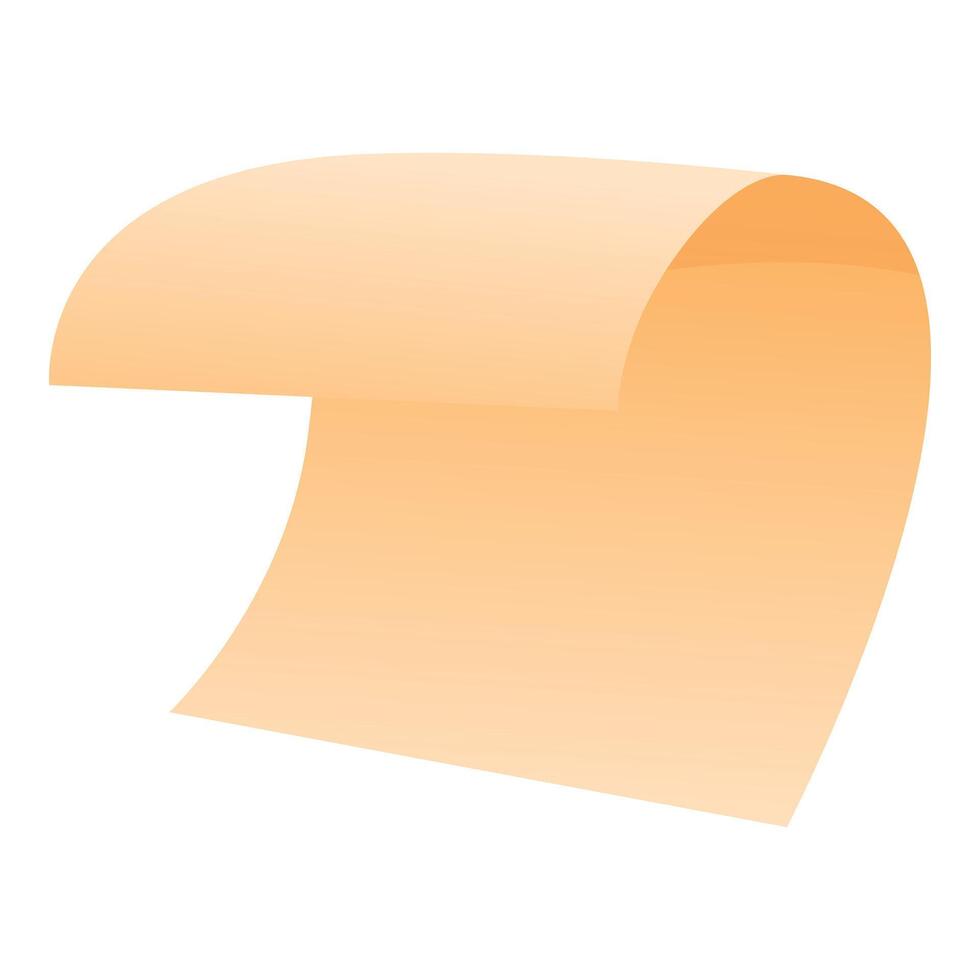 Waving sheet of paper creating dynamic visual effect vector