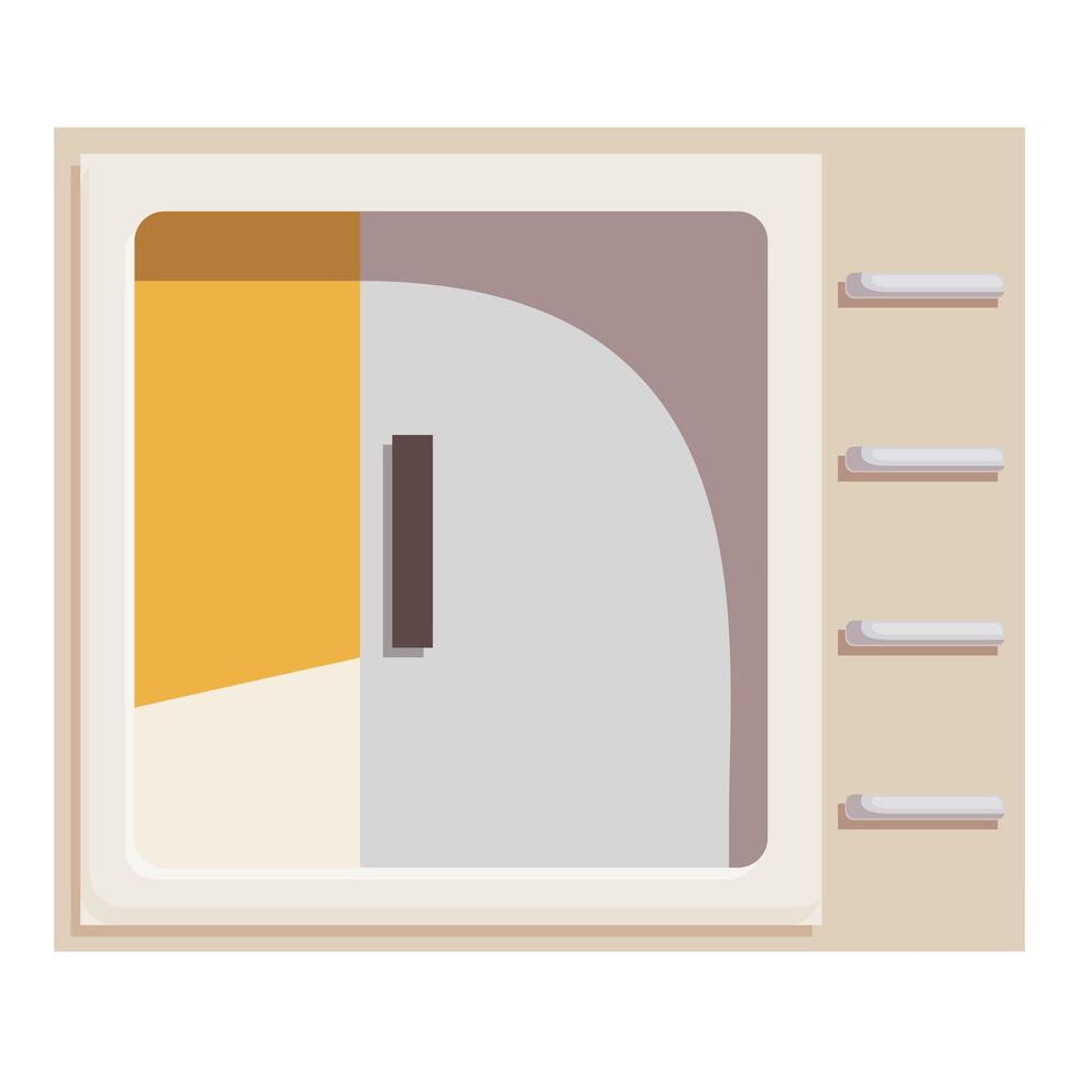 Bank vault door closing, symbolizing security and protection vector