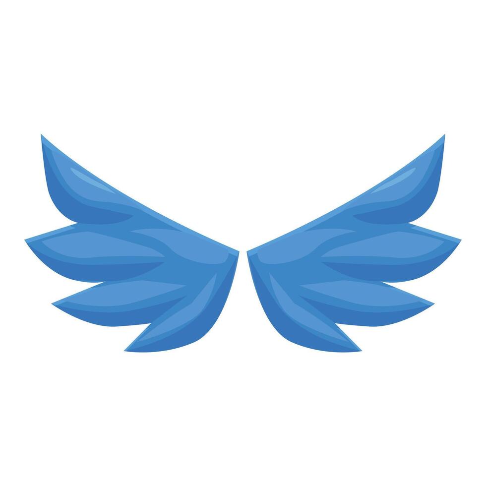 Light blue cartoon wings representing freedom and flight vector