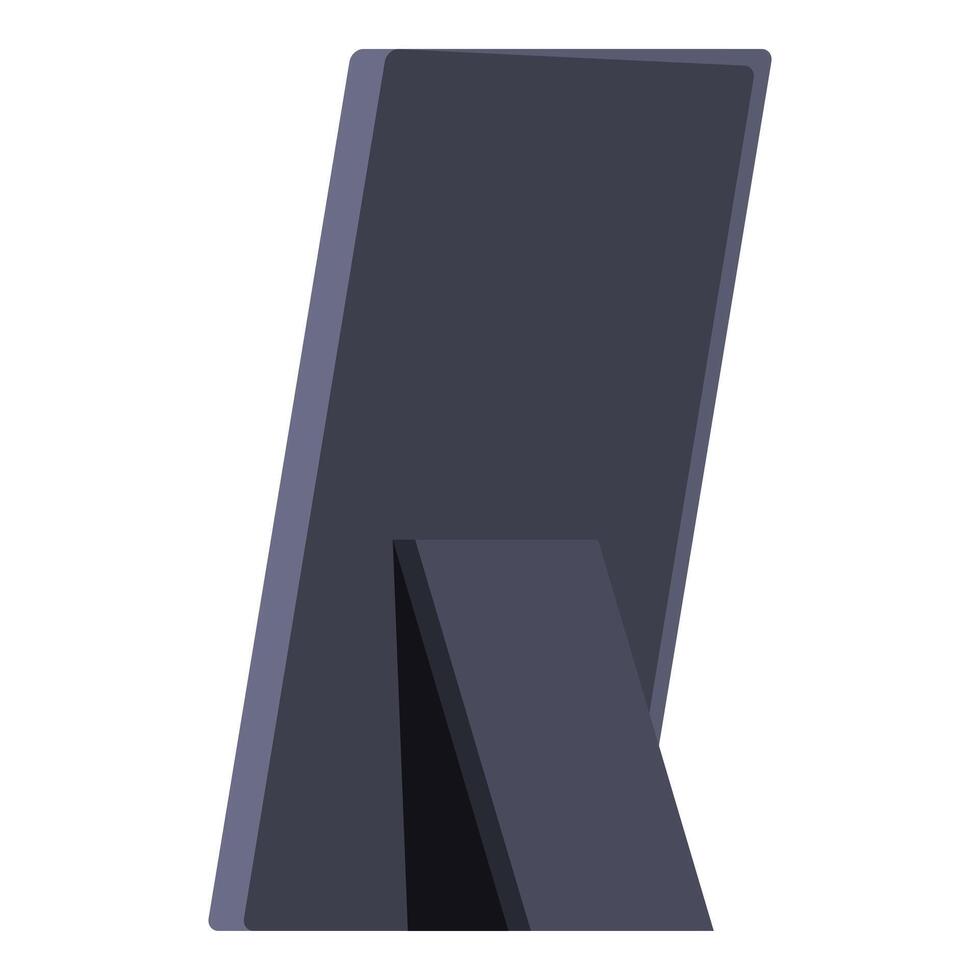Back view of modern digital photo frame with stand vector