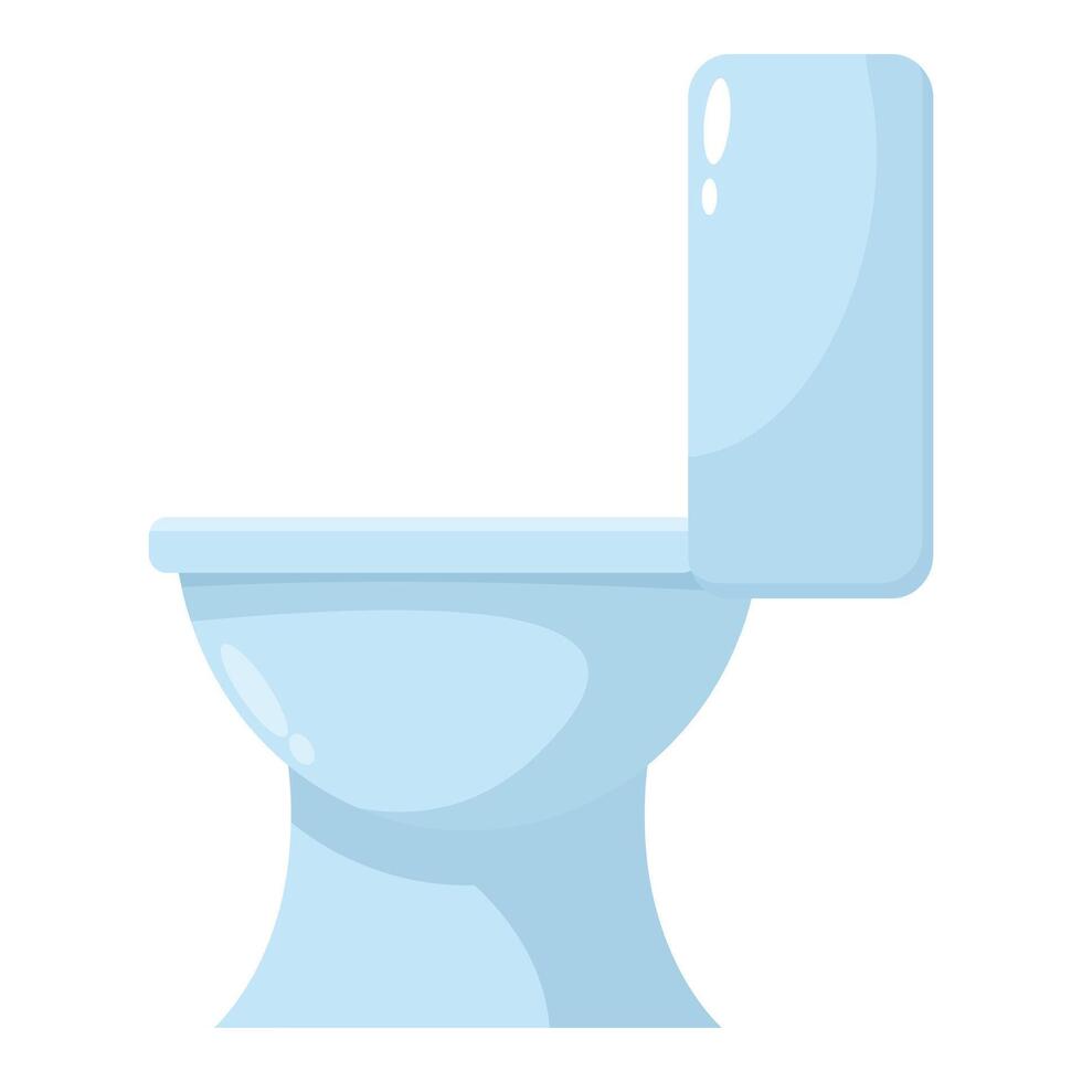 Light blue toilet bowl presenting cleanliness and hygiene vector