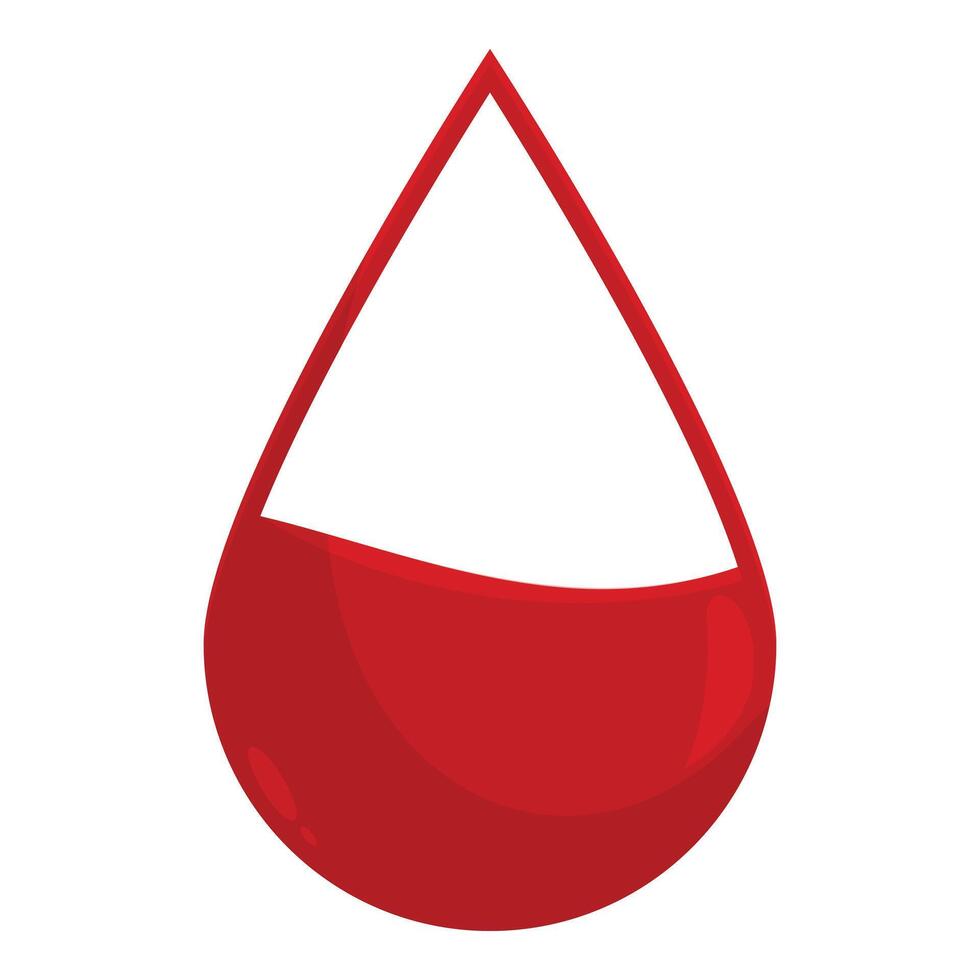 Red blood drop representing healthcare and donation on white background vector