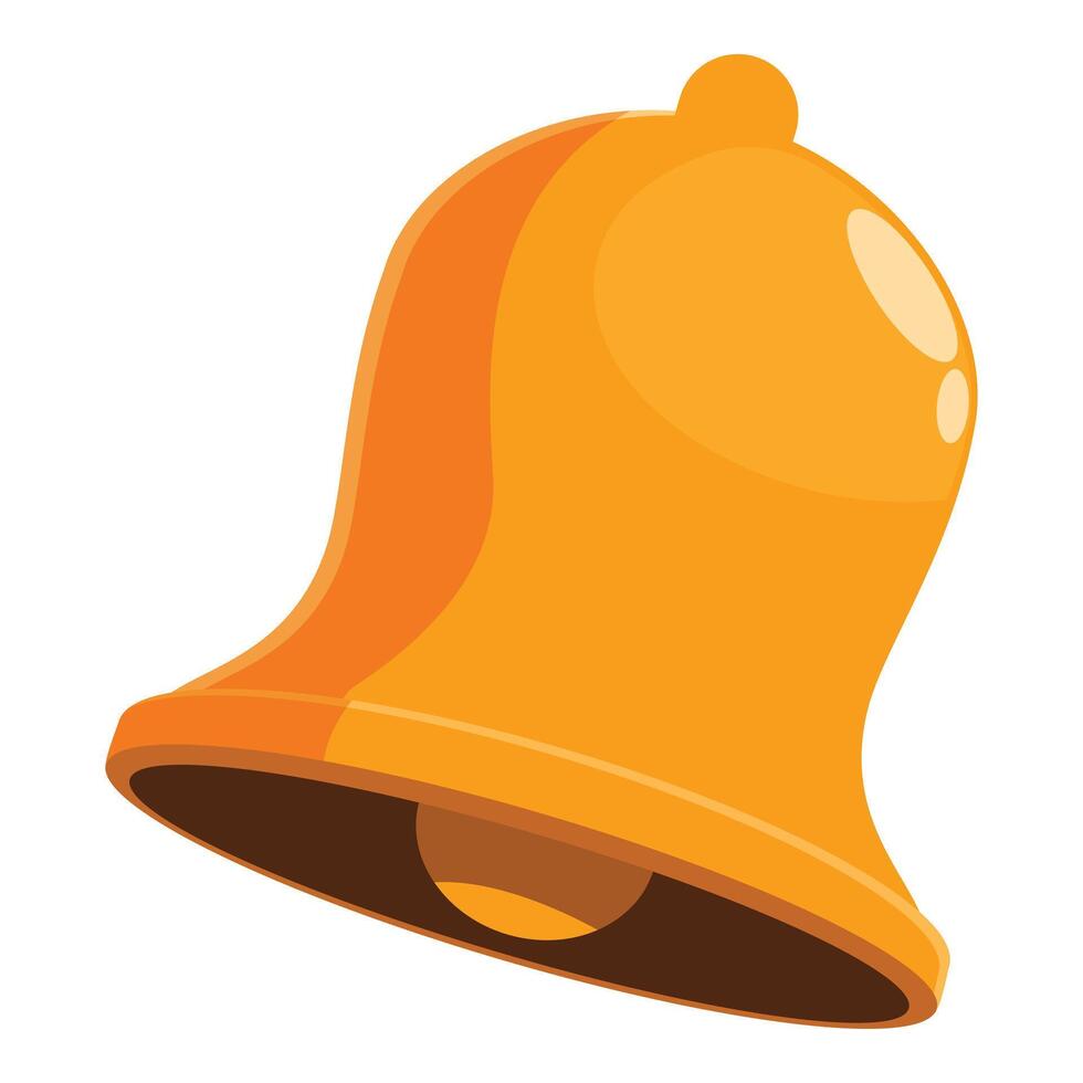 Golden bell ringing, creating a festive atmosphere for christmas celebration vector