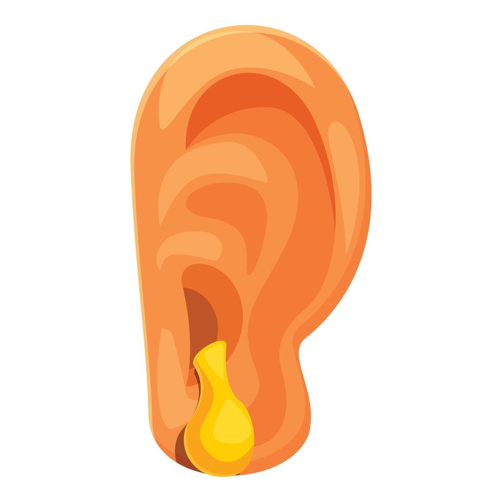 Ear with earplug providing hearing protection, reducing noise levels, and promoting ear health vector