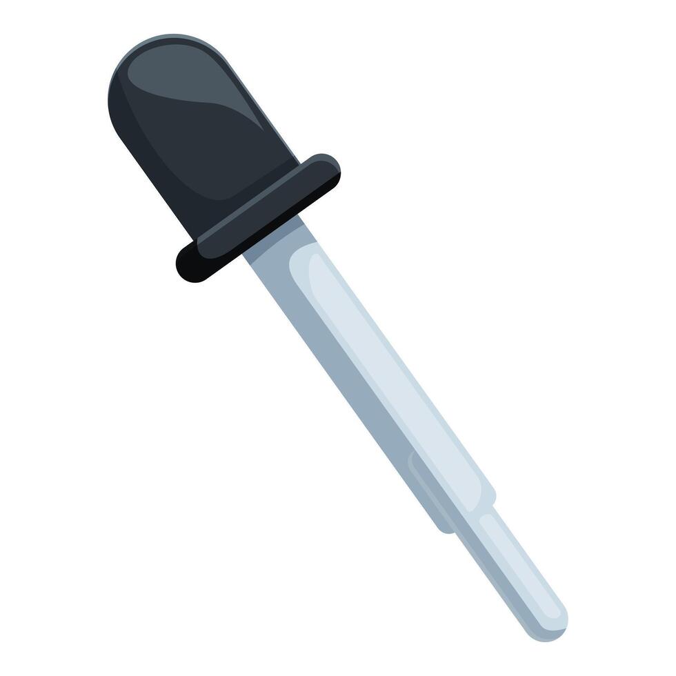 Chemical pipette dispensing liquid solution for experiment vector