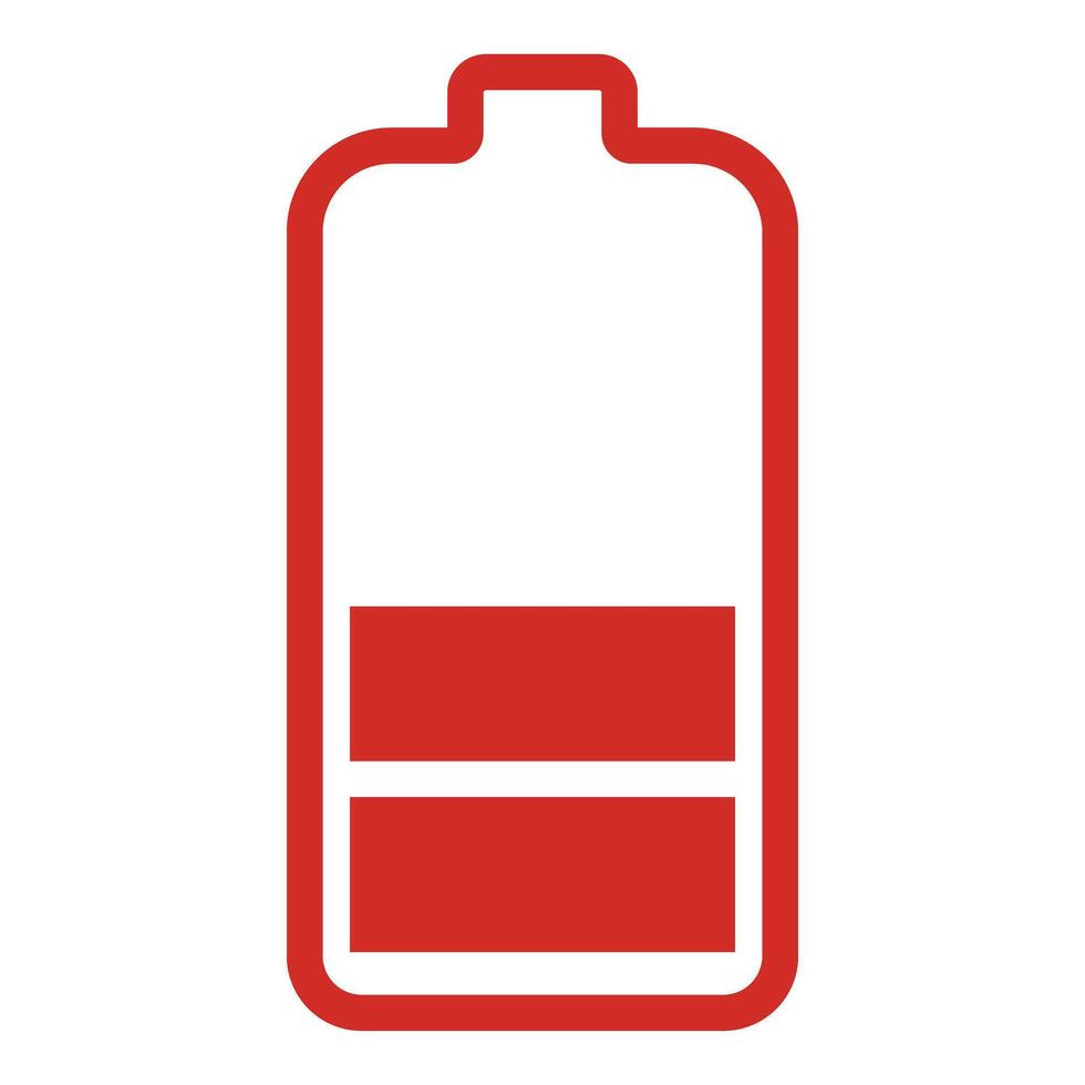 Battery icon showing moderate charge level vector