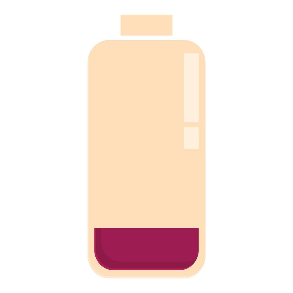 Low battery charging showing minimal power minimalist illustration vector