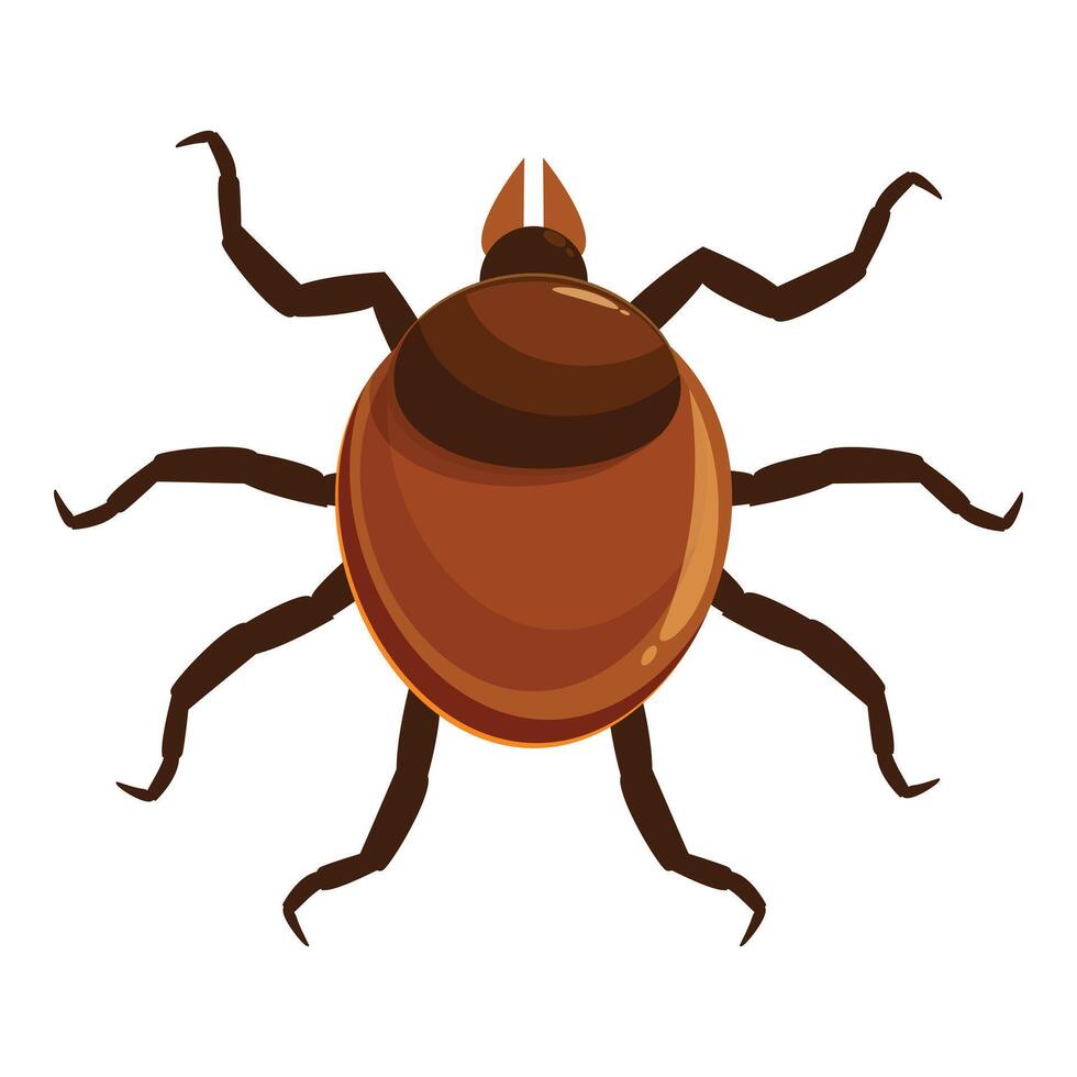 Mite spreading encephalitis and lyme disease, dangerous insect on white background vector