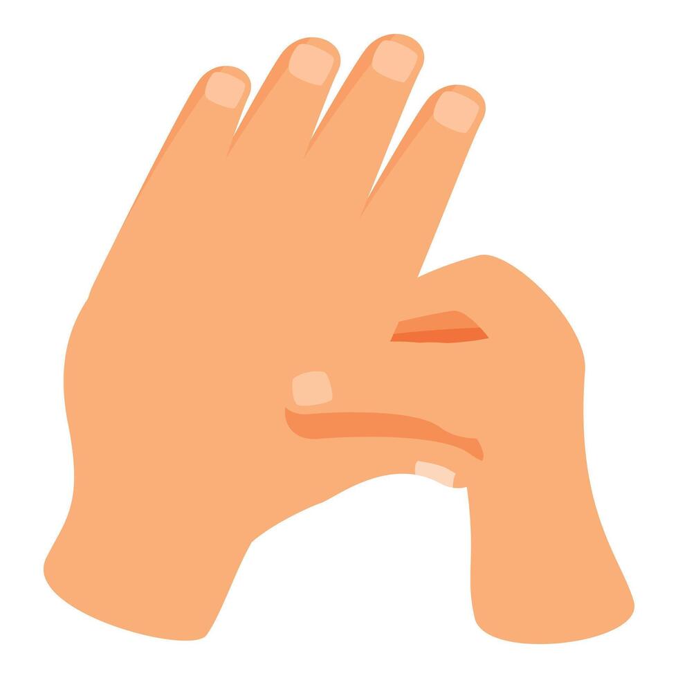 Two hands making snapping fingers sound, clicking fingers gesture vector