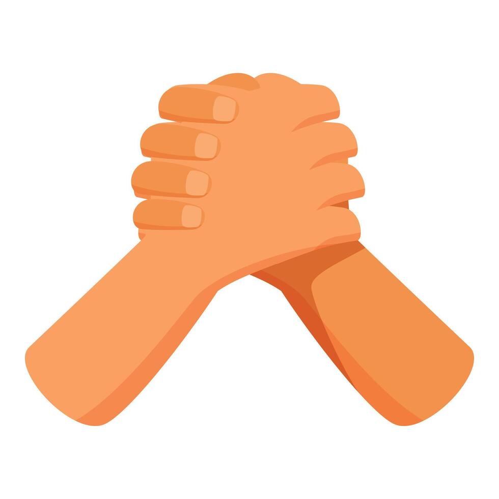 Two hands shaking demonstrating agreement and support vector