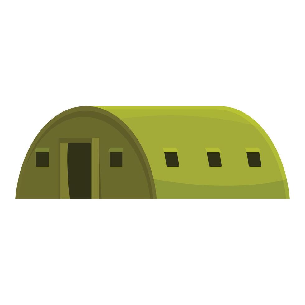 Military hangar tent protecting equipment and personnel vector