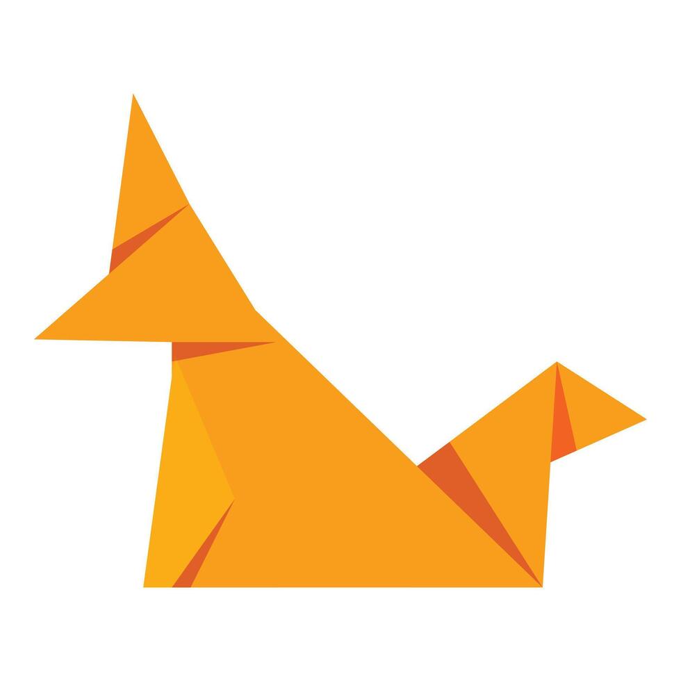 Origami fox representing creativity, art, and japanese culture vector