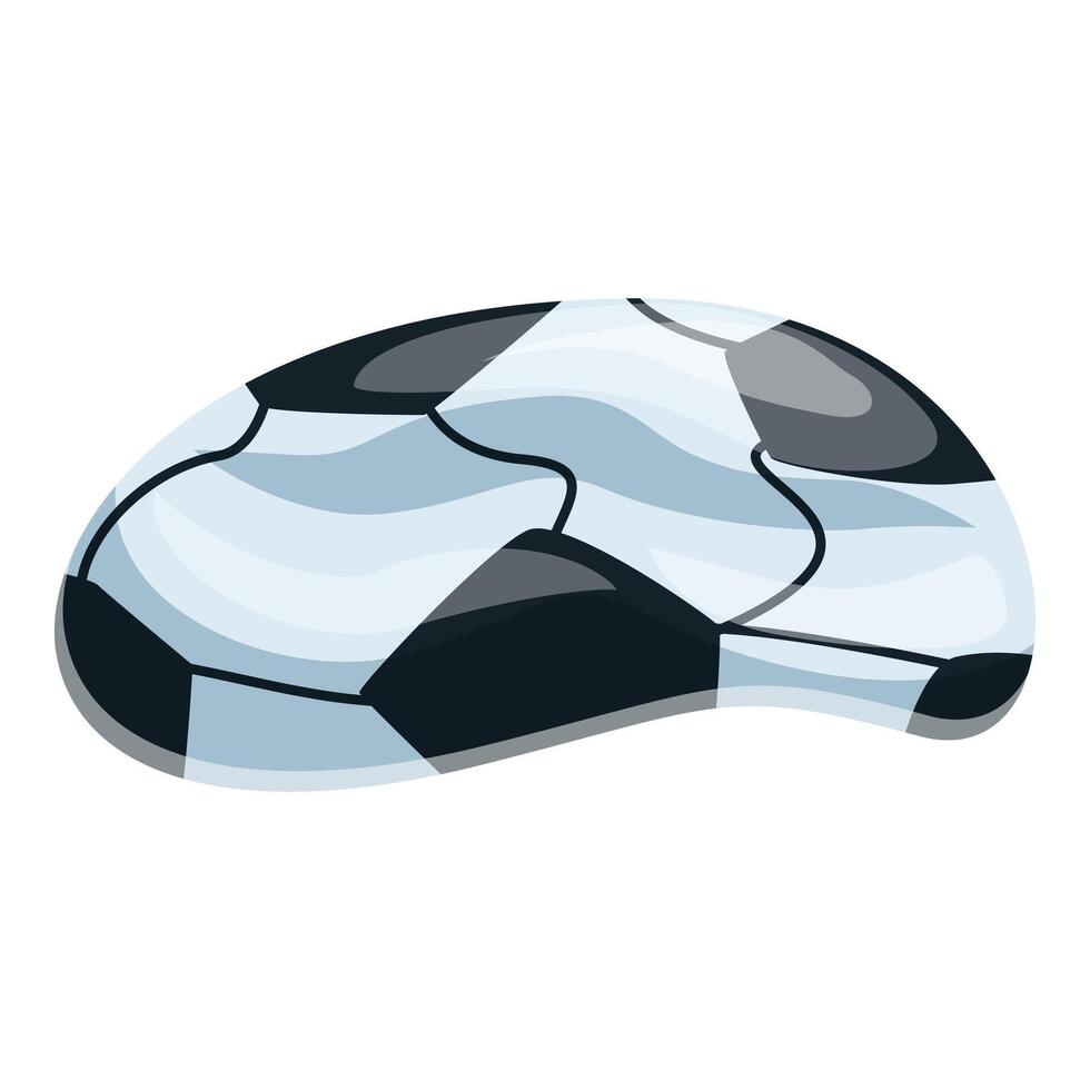 Deflated soccer ball representing losing a match vector
