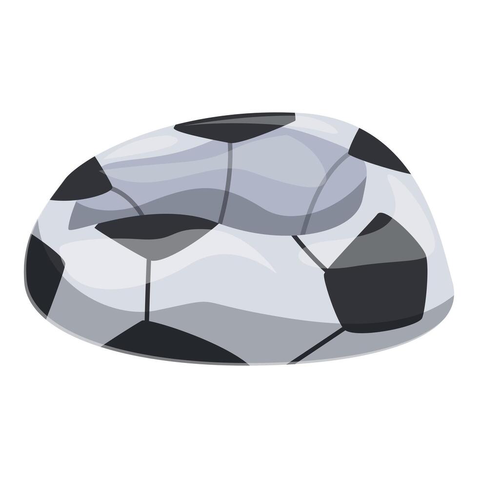 Inflatable pool toy shaped like a soccer ball for summer fun vector