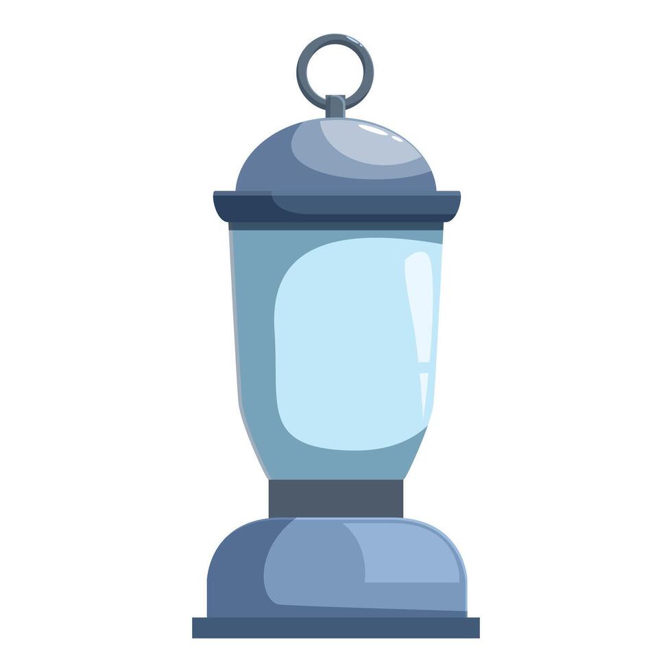 Hanging camping lantern illuminating the darkness, a symbol of hope and adventure vector