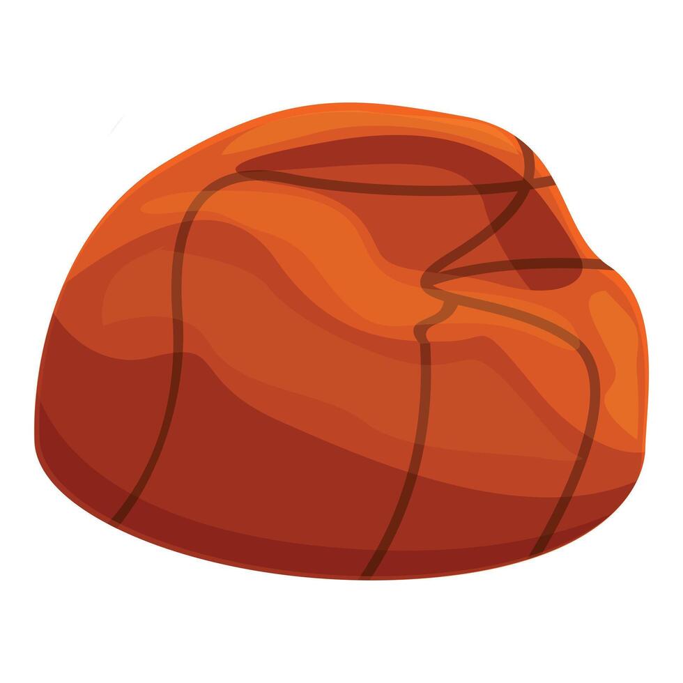 Deflated basketball ball showing low air pressure vector