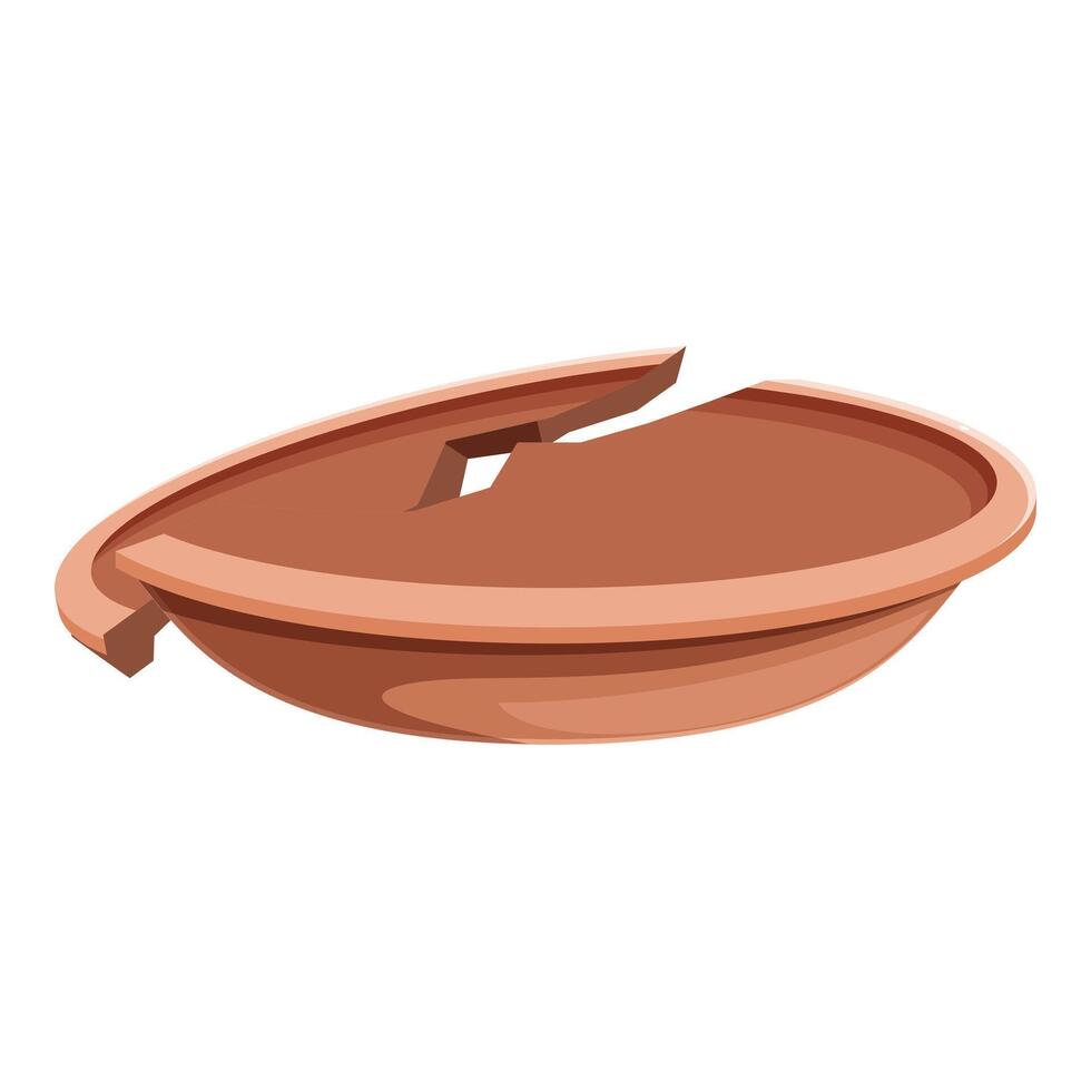 Broken clay pot showing gardening failure vector