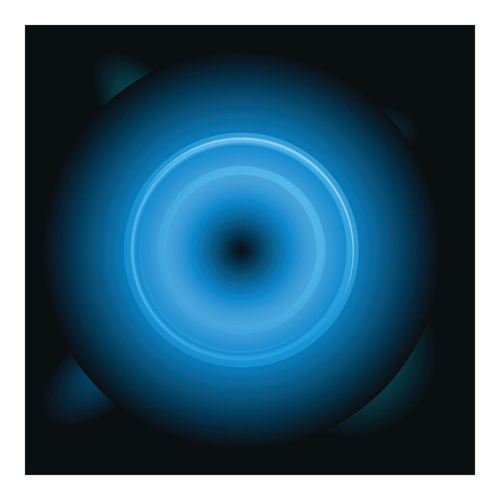 Bright blue concentric circles creating a tunnel effect on a dark background vector