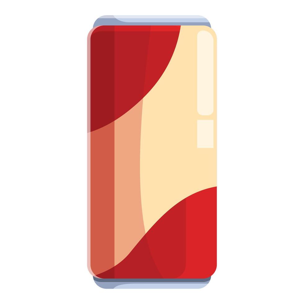 Red and beige soda can standing on white background vector