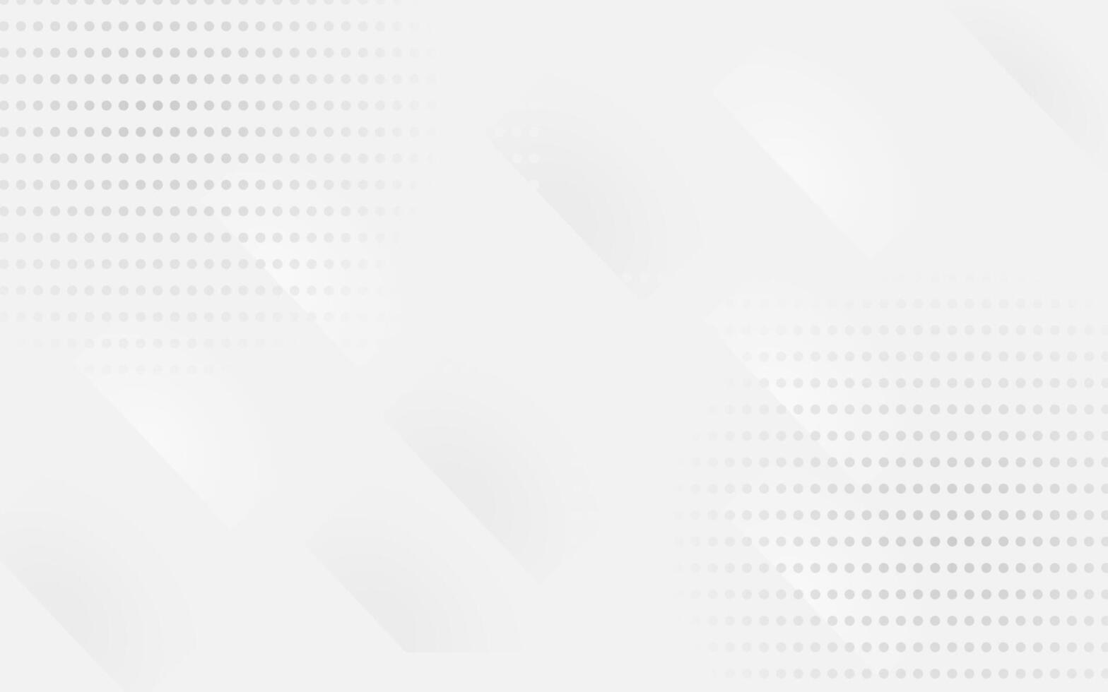 Abstract white and grey paper background with halftone corners vector