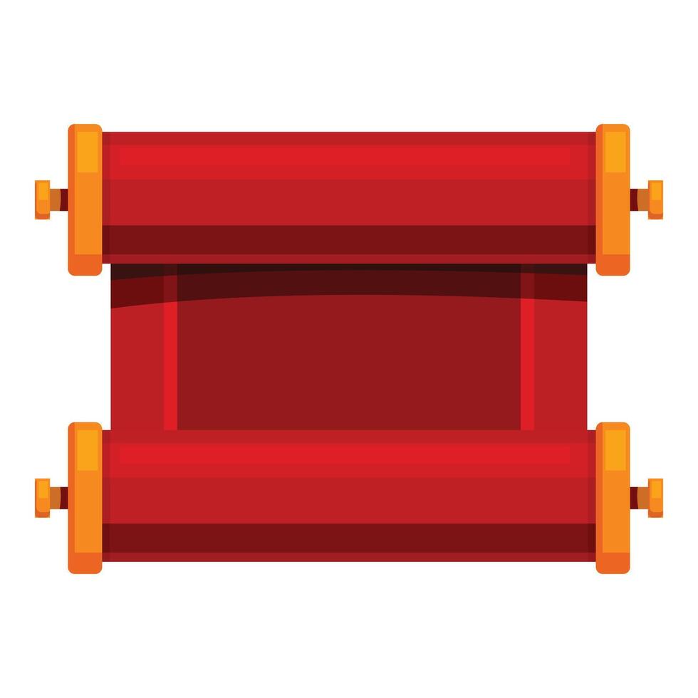 Red scroll representing history, culture, and ancient knowledge vector