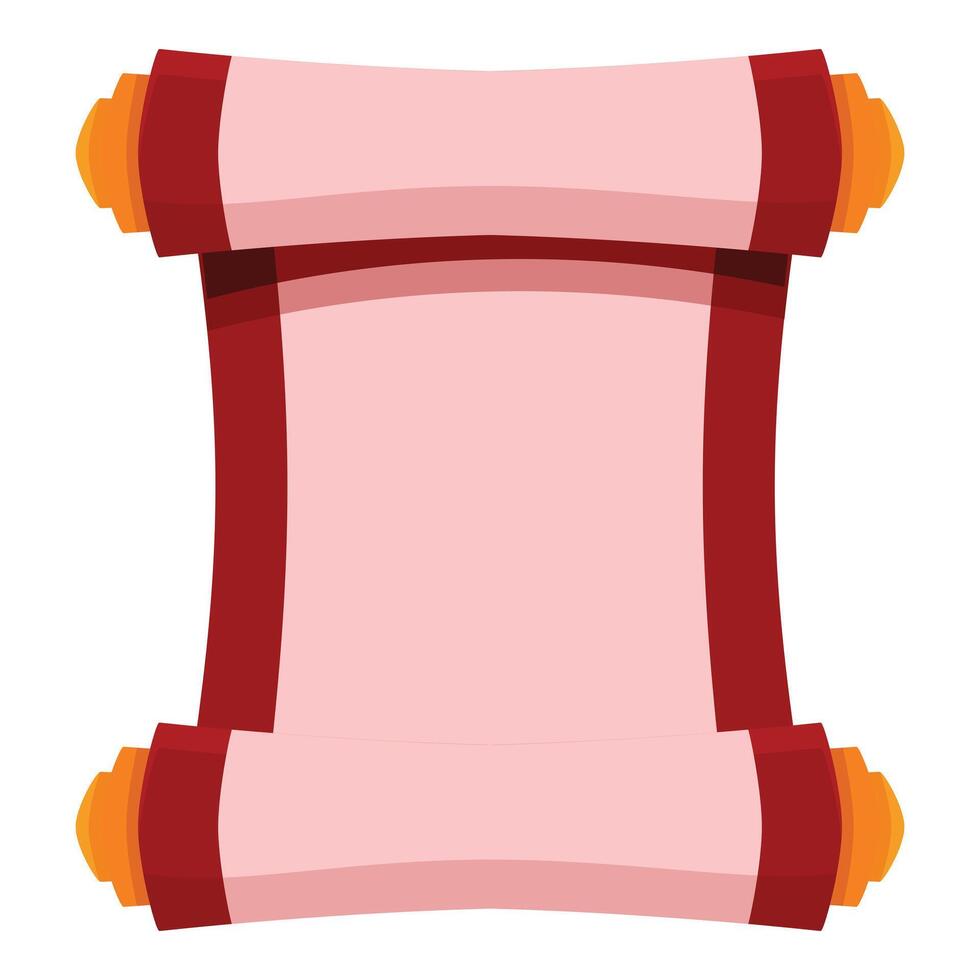 Pink scroll displaying blank space for text or artwork vector
