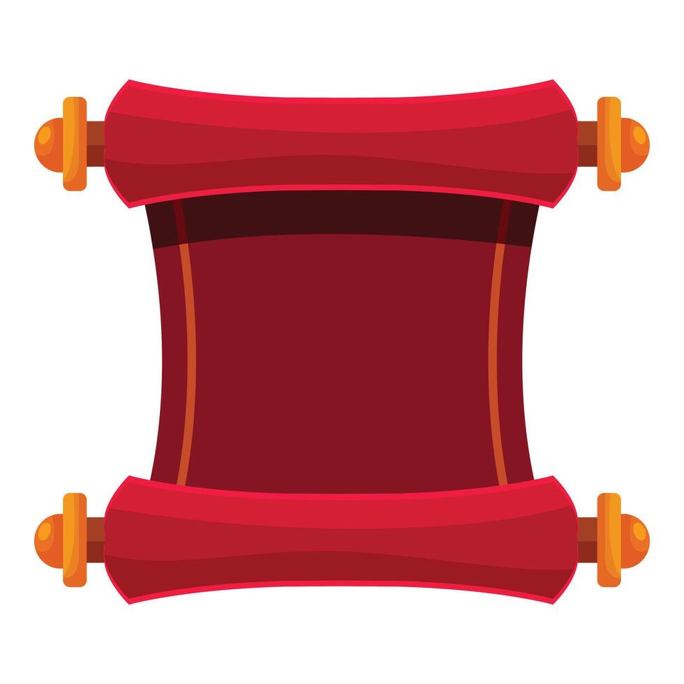 Red scroll displaying important information on white background vector