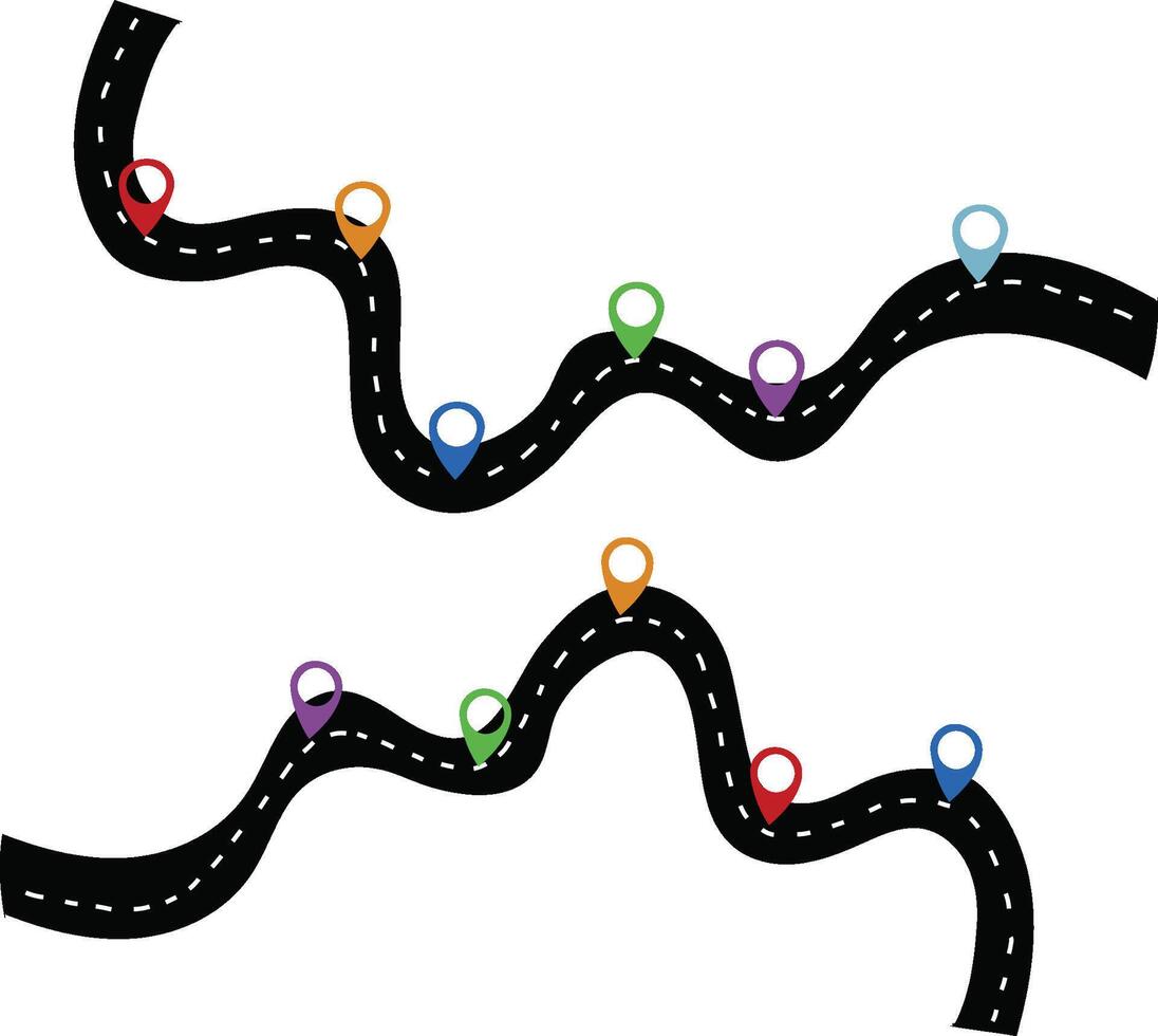 road map infographic Road Map black Arrow vector