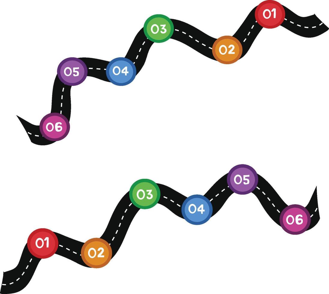 road map infographic Black Arrow vector