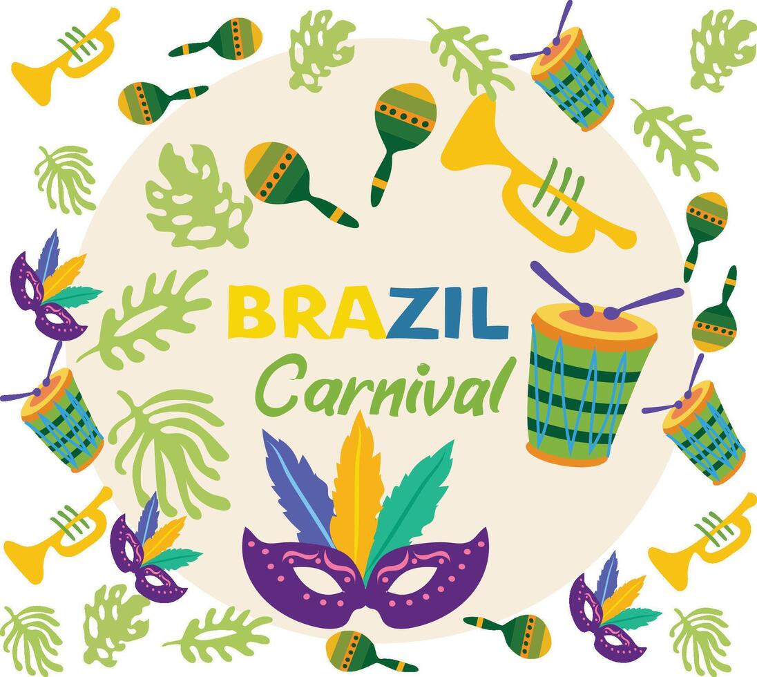 Brazil Carnival Party Mask vector