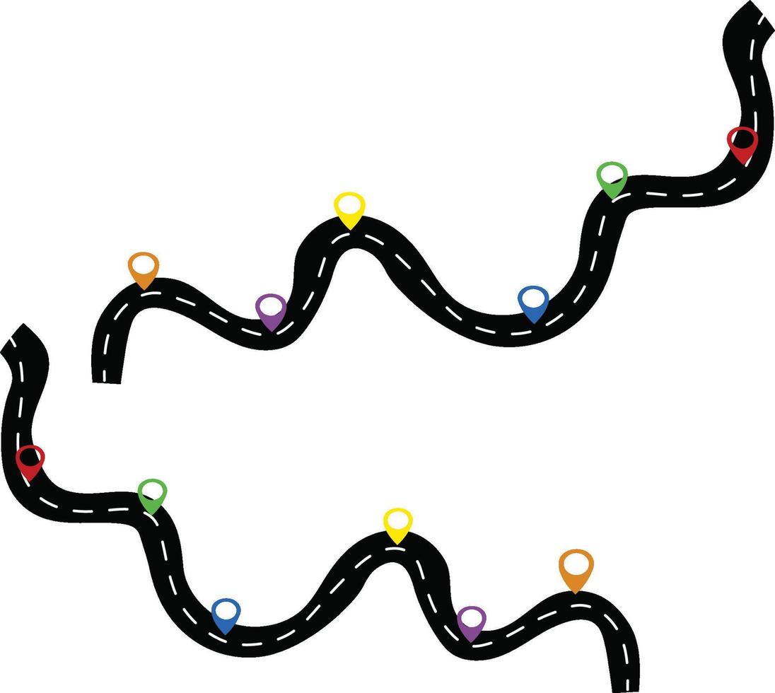 road map infographic set vector