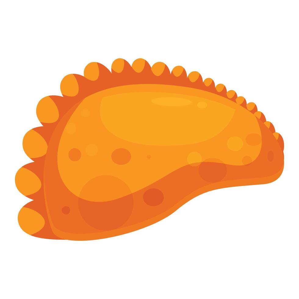 Freshly baked empanada inviting a hearty bite, savory pastry delight vector