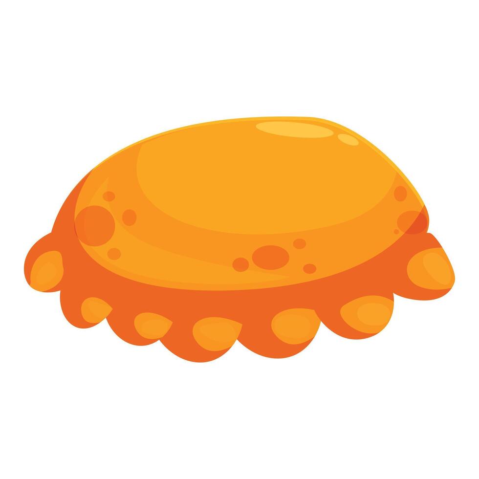 Delicious round empanada inviting to indulge in savory flavors vector