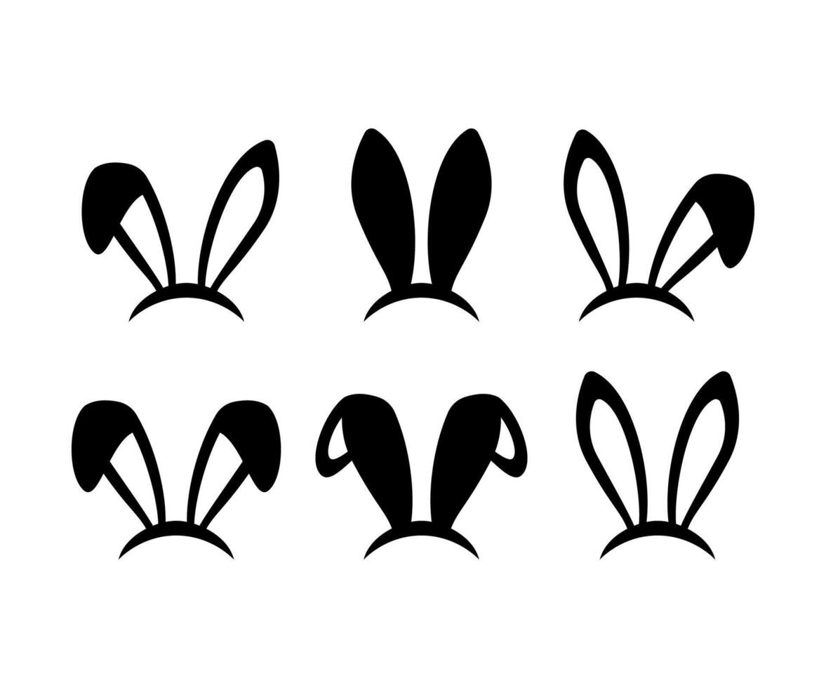 Rabbit bunny ears isolated on white vector