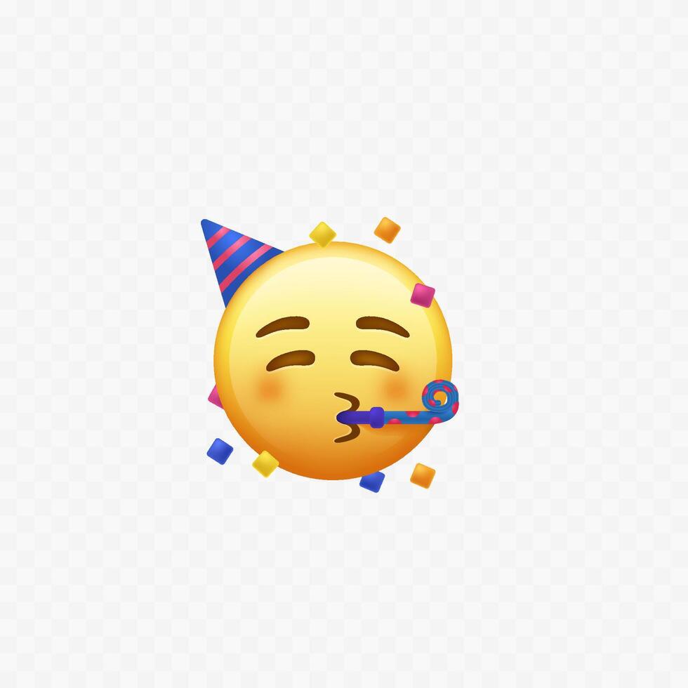 Party popper. Celebration concept. Happy face. vector