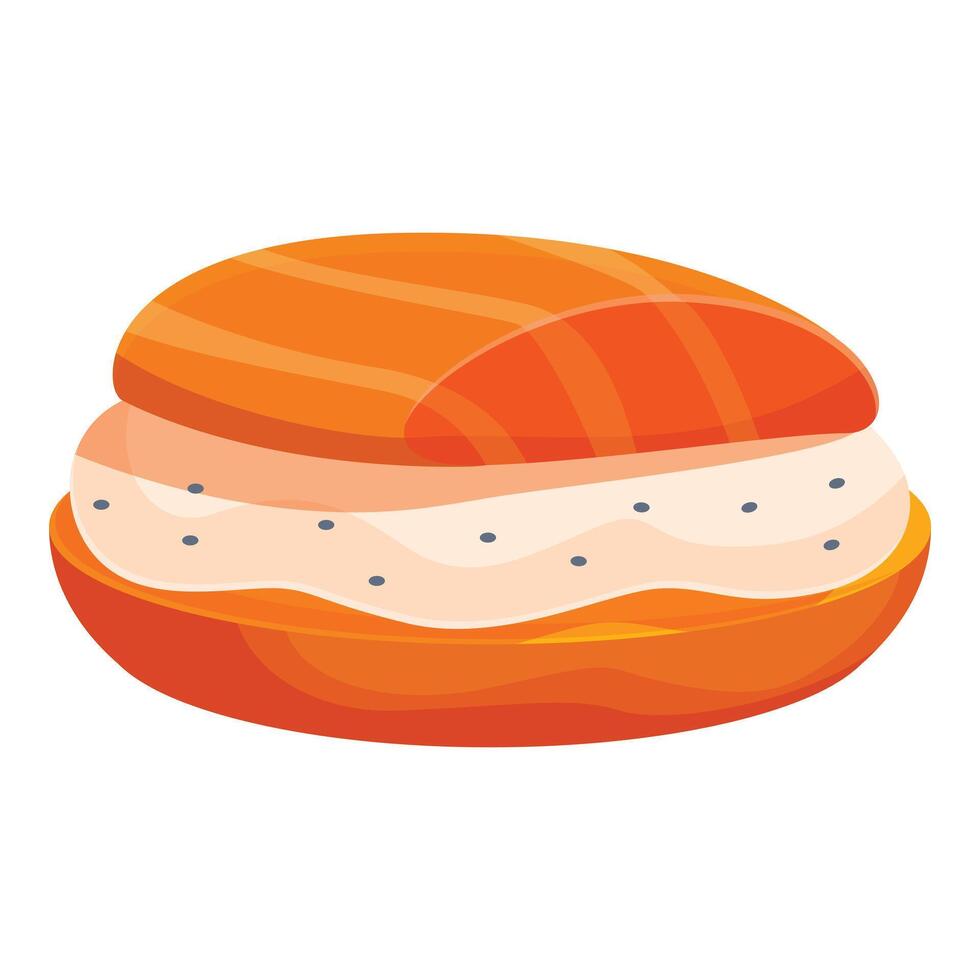 Delicious salmon sushi burger combining japanese and western culinary traditions vector