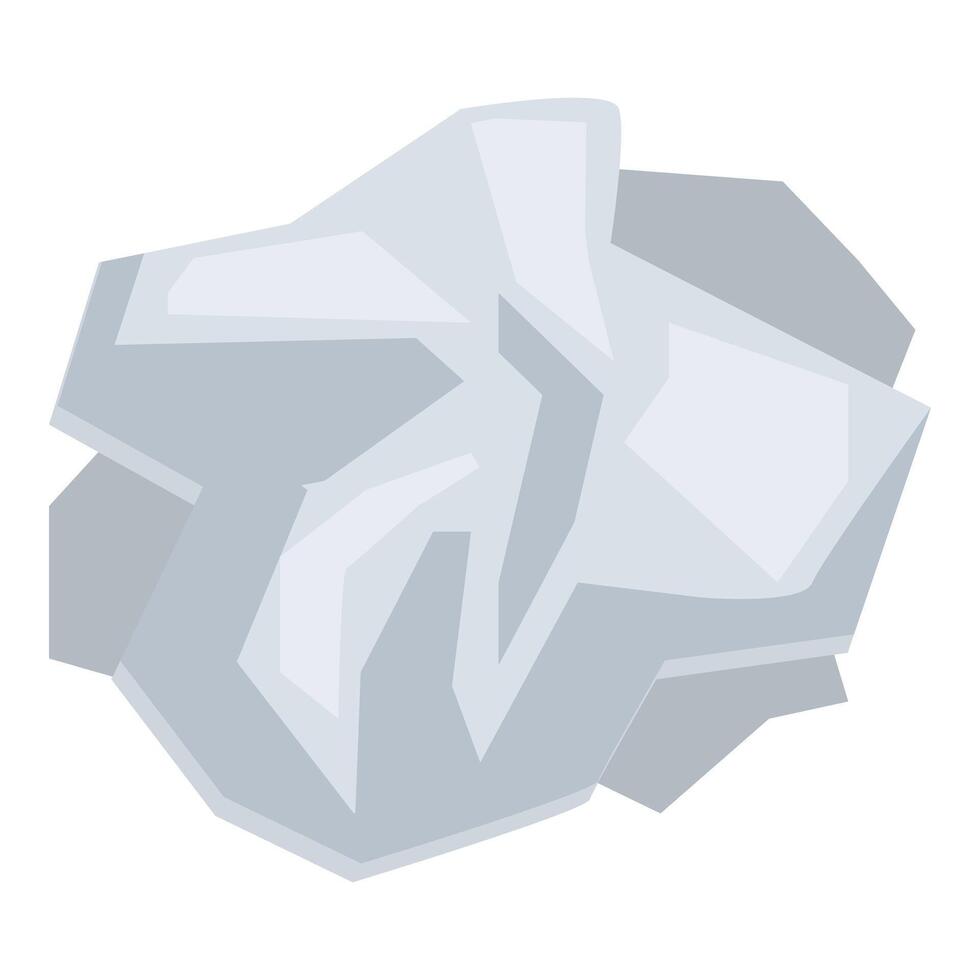 Crumpled paper ball on white background symbolizing ideas and mistakes vector