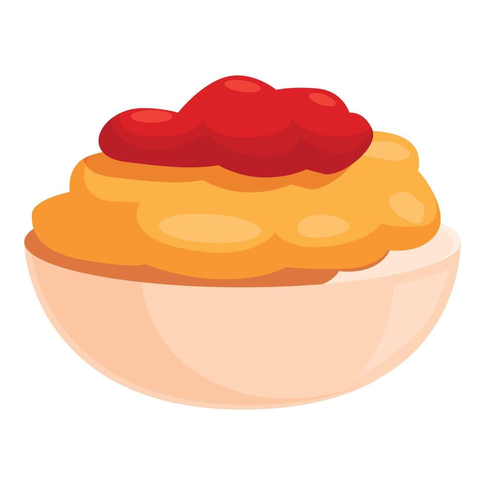 Delicious deviled eggs with paprika and mayonnaise filling appetizer vector