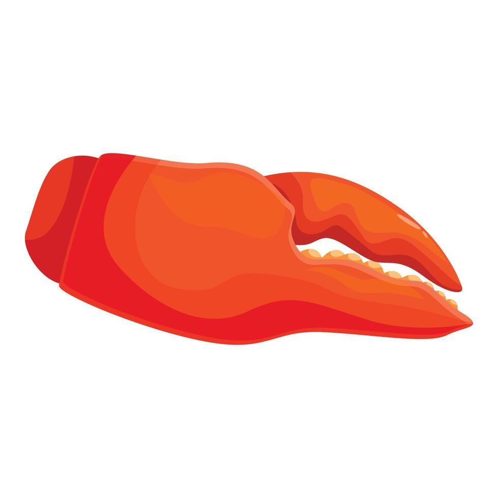 Red lobster claw representing seafood cuisine and fine dining vector