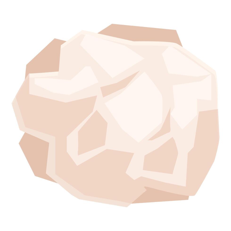 Beige stone or rock representing geology, minerals, and nature vector