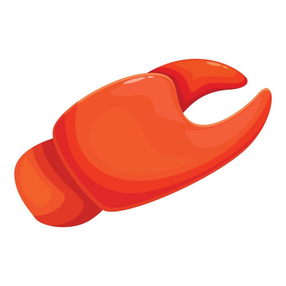 Cooked red lobster claw holding something invisible vector