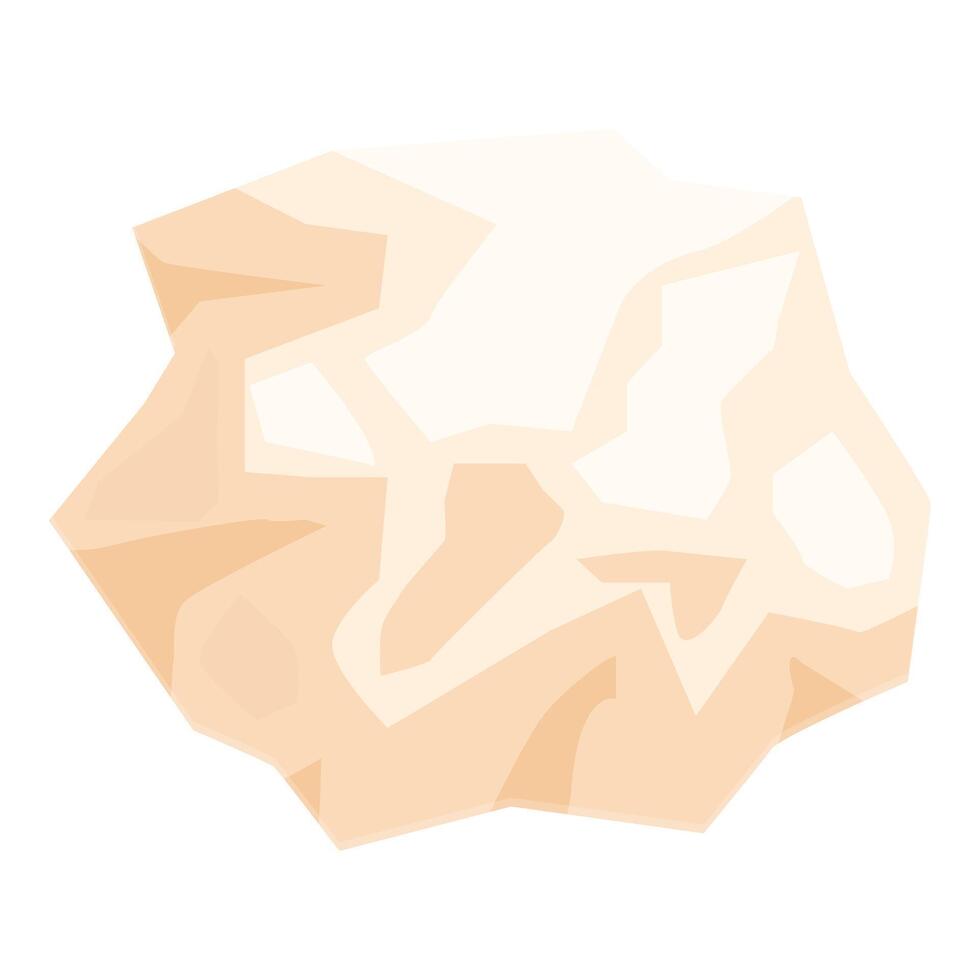 Crumpled paper ball creating abstract shapes and shadows vector