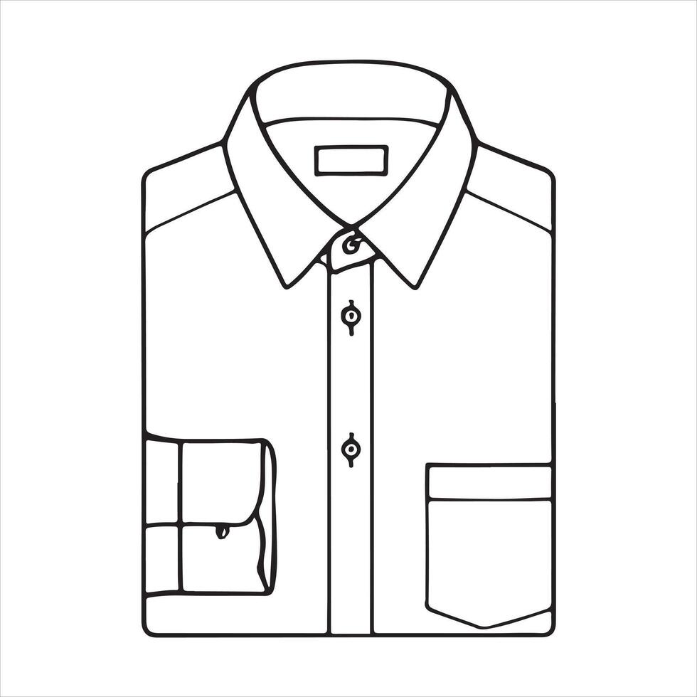 Shirt silhouette on white background vector