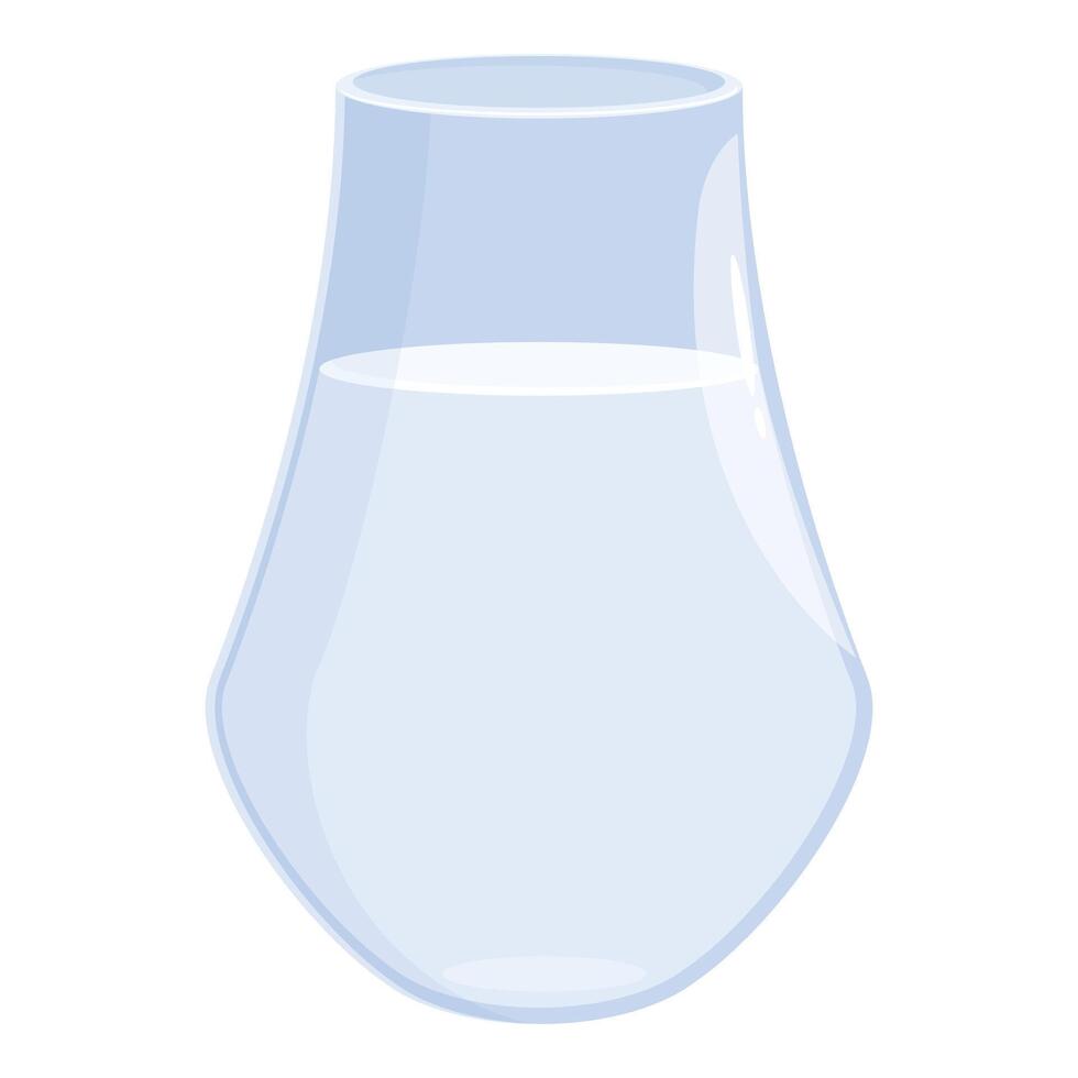 Glass containing fresh milk on white background vector