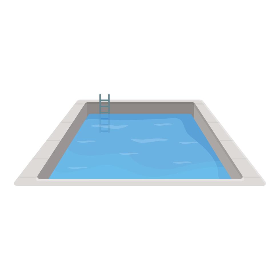 Swimming pool with clear blue water inviting a refreshing dive vector