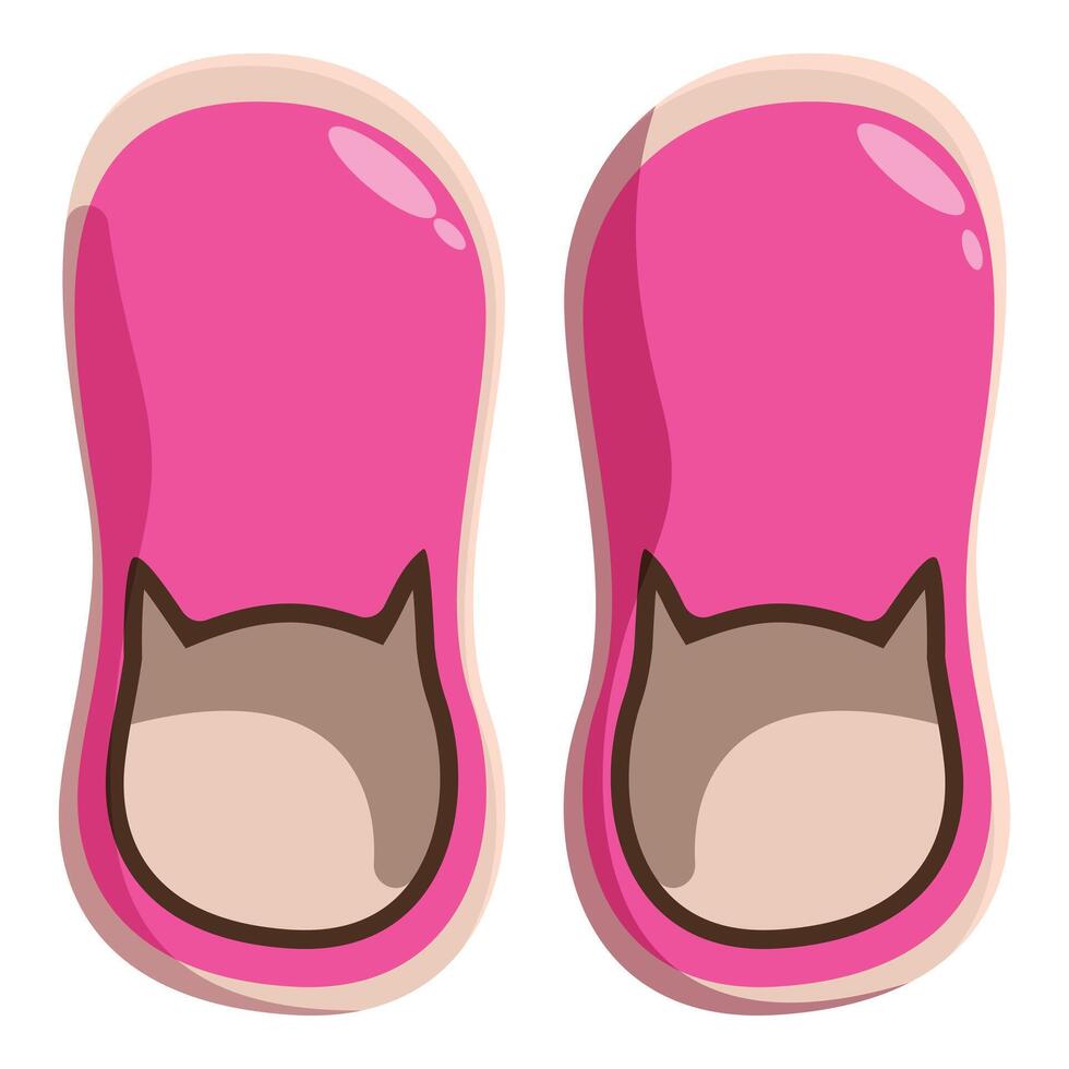 Pink cat slippers providing comfort and style vector