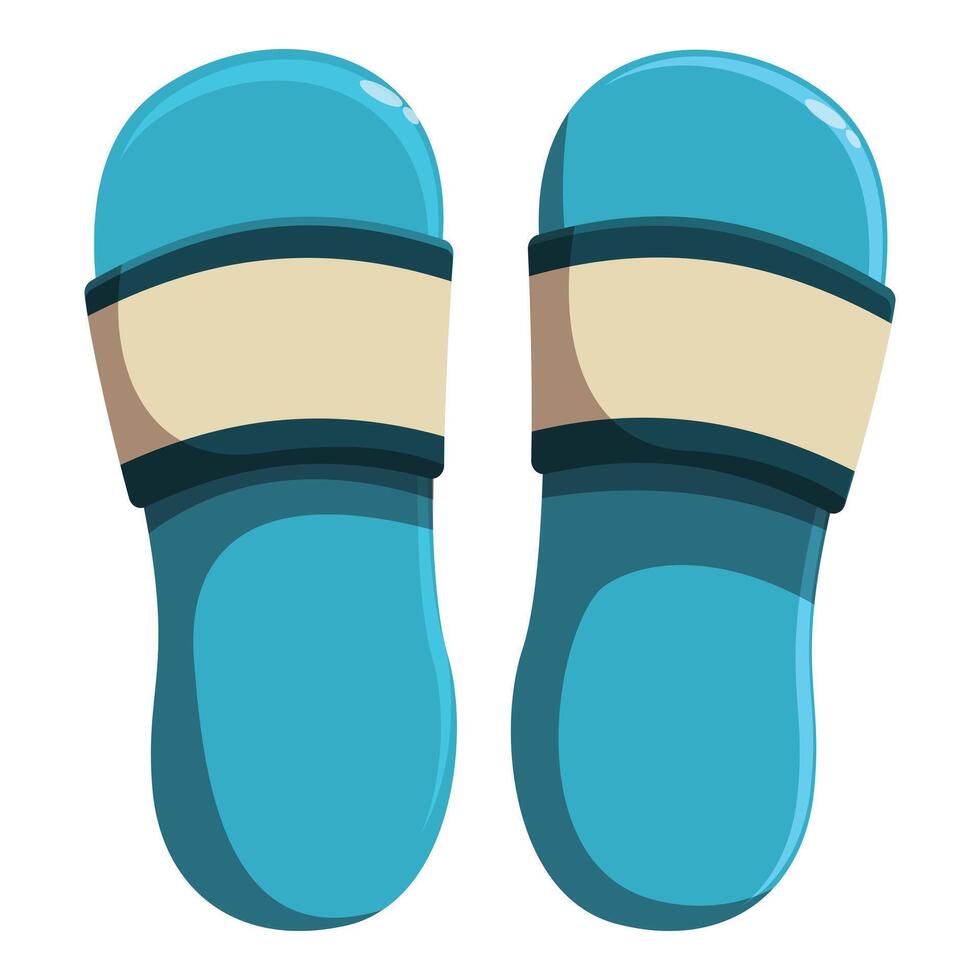 Comfortable blue slippers inviting you to relax and unwind vector