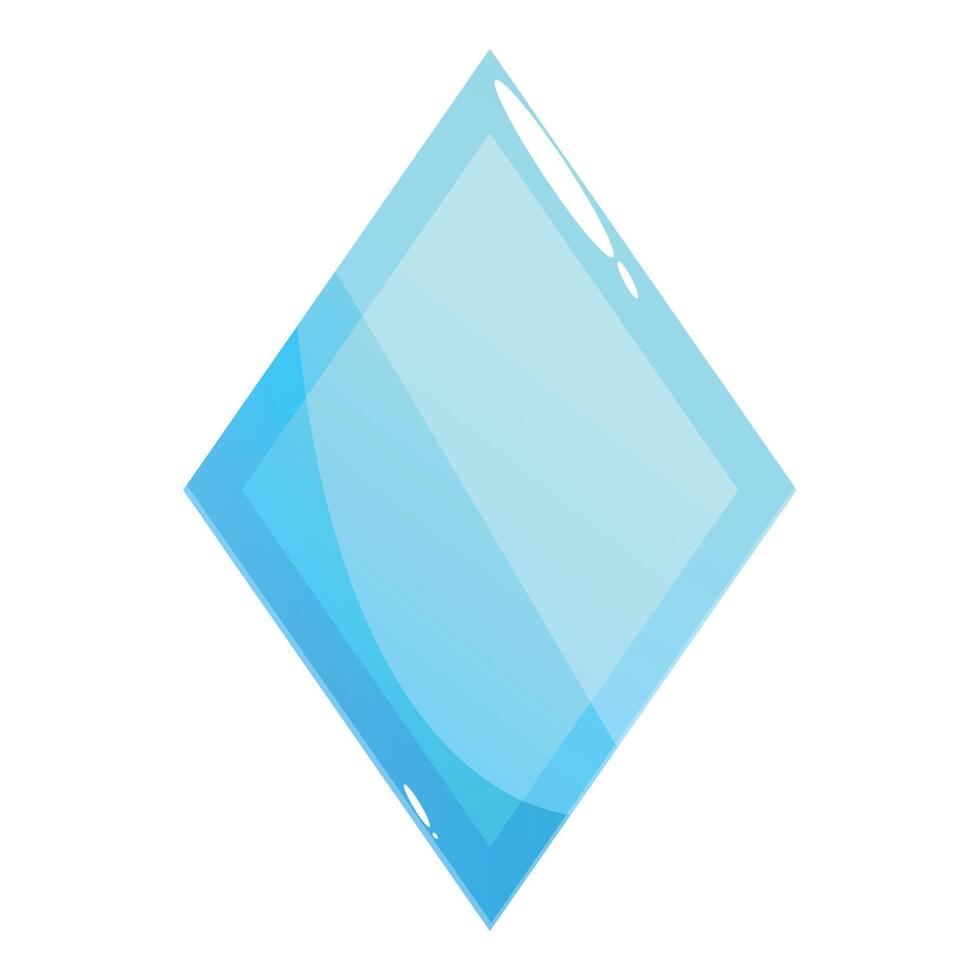 Light blue rhombus frame shining on white background vector